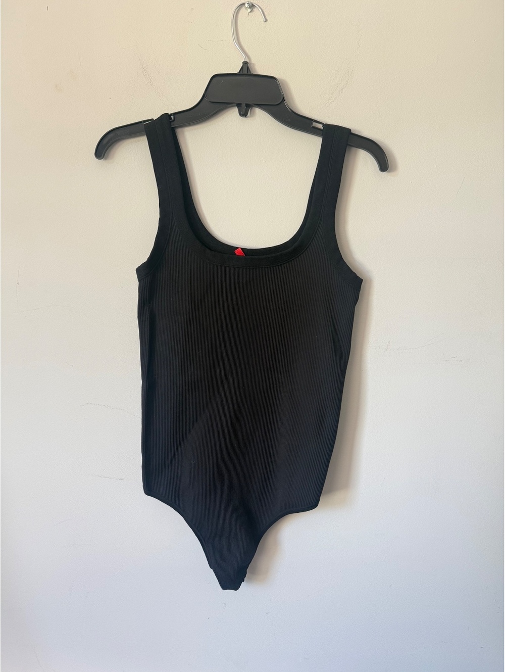 Spanx Ribbed Black Bodysuit Women’s Size XL